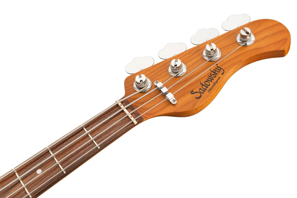 Sadowsky MetroExpress 21-Fret Hybrid P/J Bass, Morado Fingerboard, 4-String - Solid Candy Apple Orange Metallic High Polish